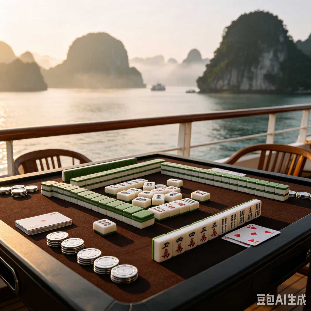 antique style mahjong set